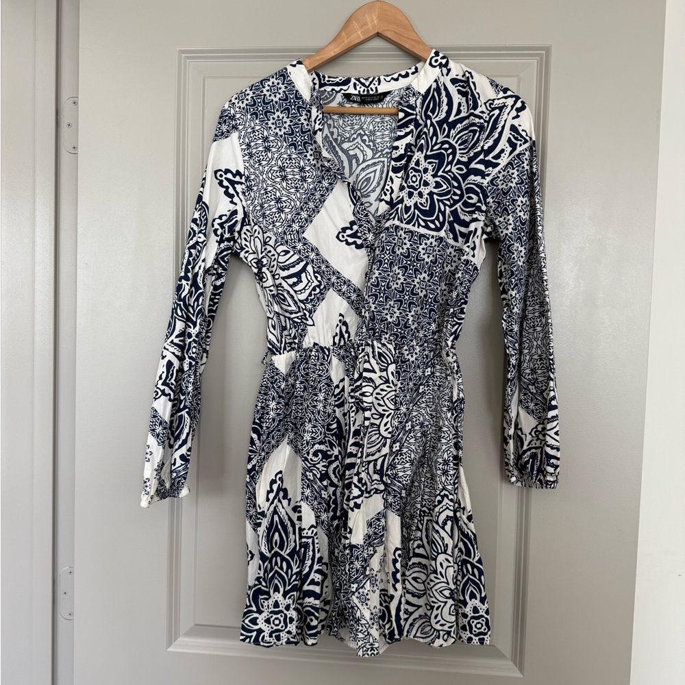 ZARA printed 100% cotton dress